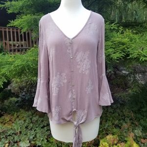 Flowy Pale Mauve Top Size Small NWOT